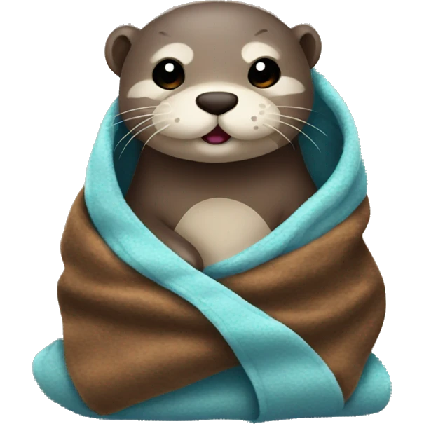 otter cozy in blanket emoji