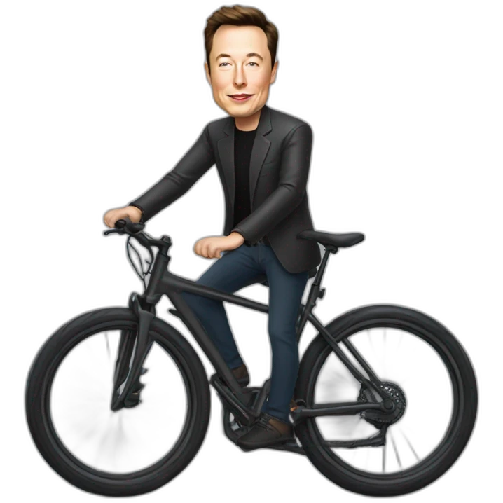 Elon Musk qui fait du vélo emoji