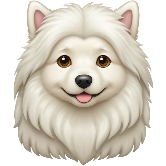White long-haired dog emoji