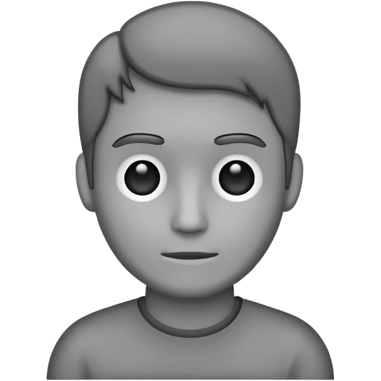 Generate outline of a human. Also make it gray with a dark gray outline. emoji