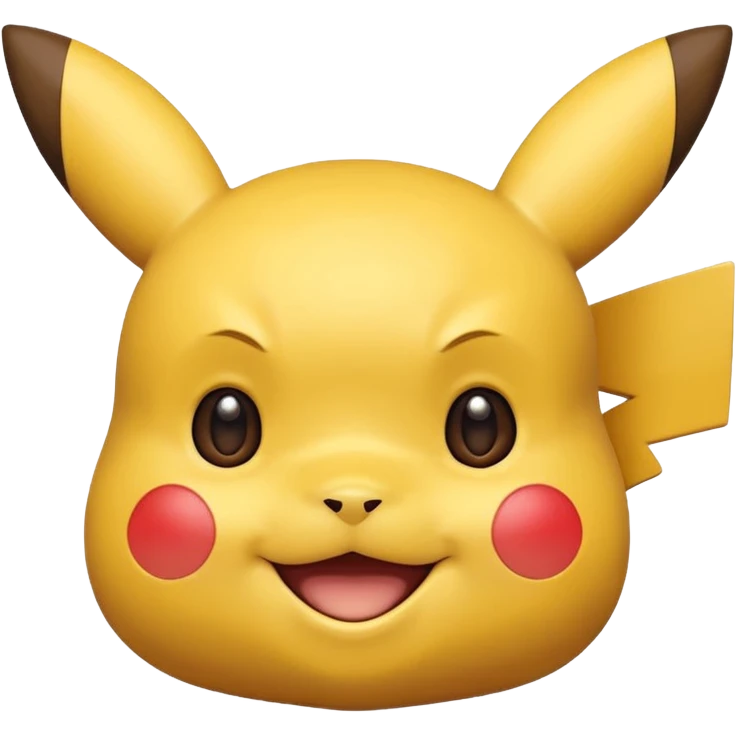 Pikachu version ios avec que la tête  emoji