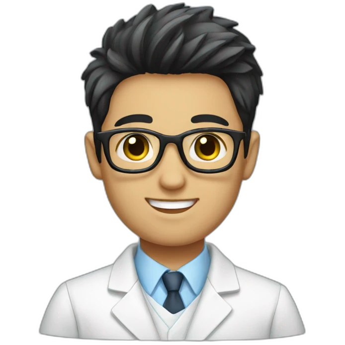 young male optometrist with black hairs emoji
