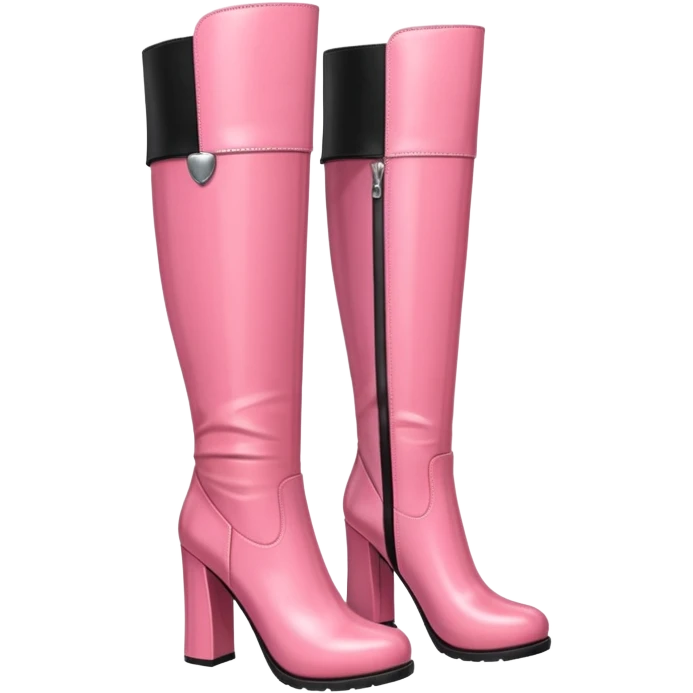 A pair of knee high pink boots emoji
