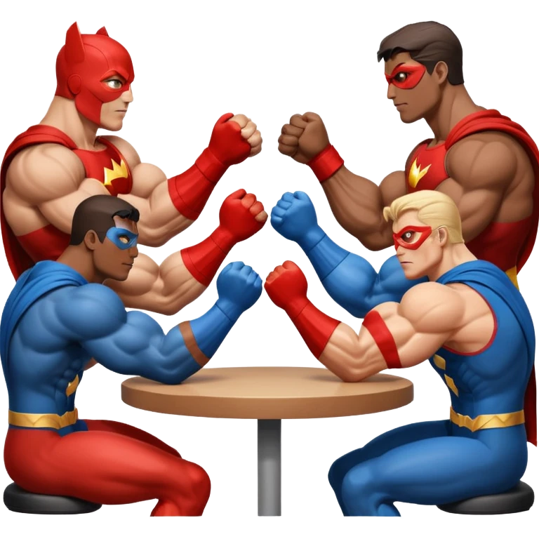 superheroes arm wrestling emoji