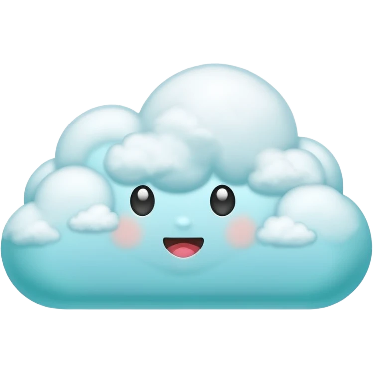 núvem japonesas ciano emoji