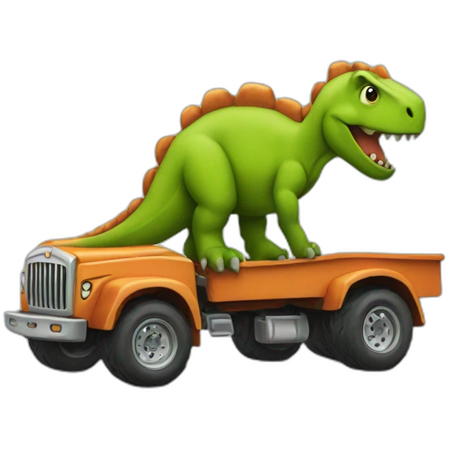 dinosaur shaped like a truck emoji