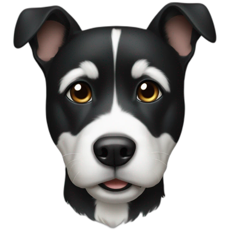 black dog white muzzle emoji