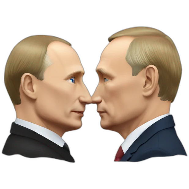 Putin kissing Ukrainian president emoji