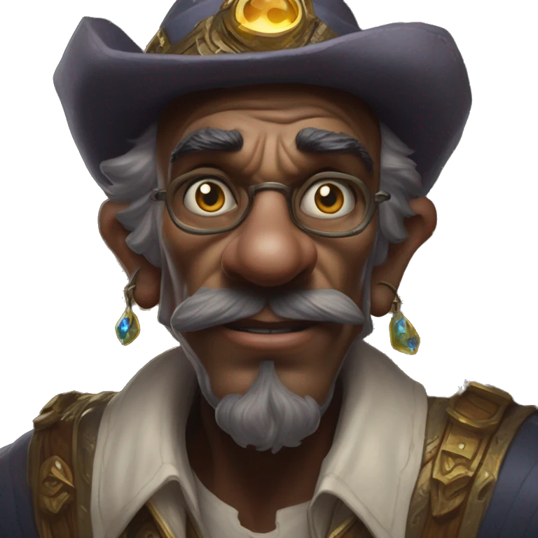 Warcraft gem collector in Uncle Scrooge style, oil paint, mysterious eyes, intricate lips, masterpiece portrait, odd perspective, beautiful, desirable, logical emoji