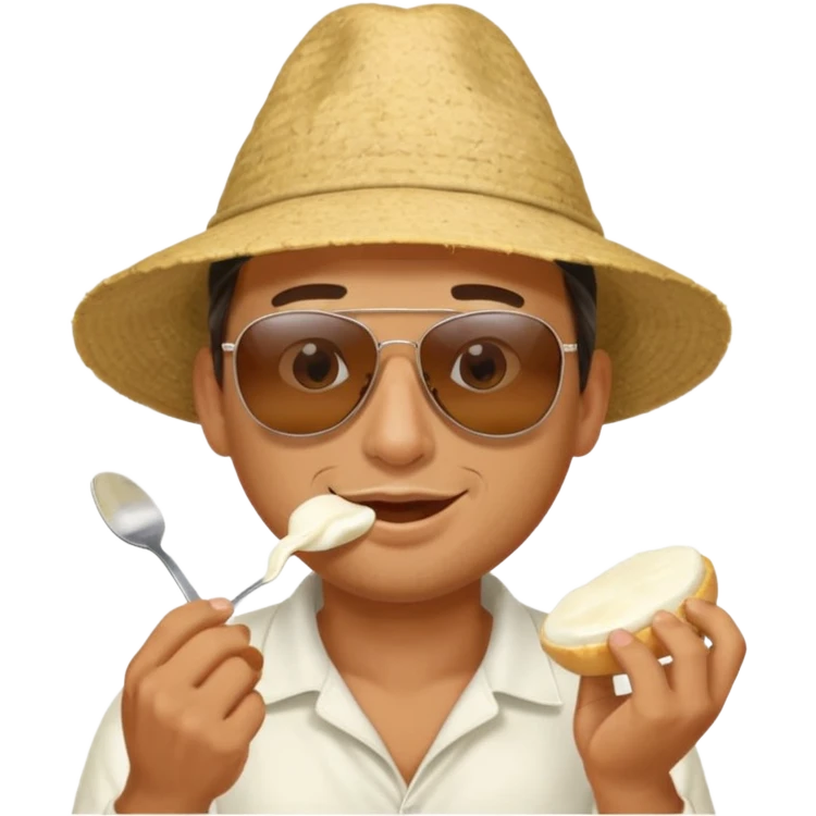 some guy eating 1kg of mozzarella, make it npalese emoji