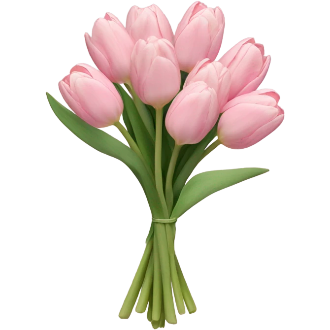 Pale pink bouquet of tulips emoji