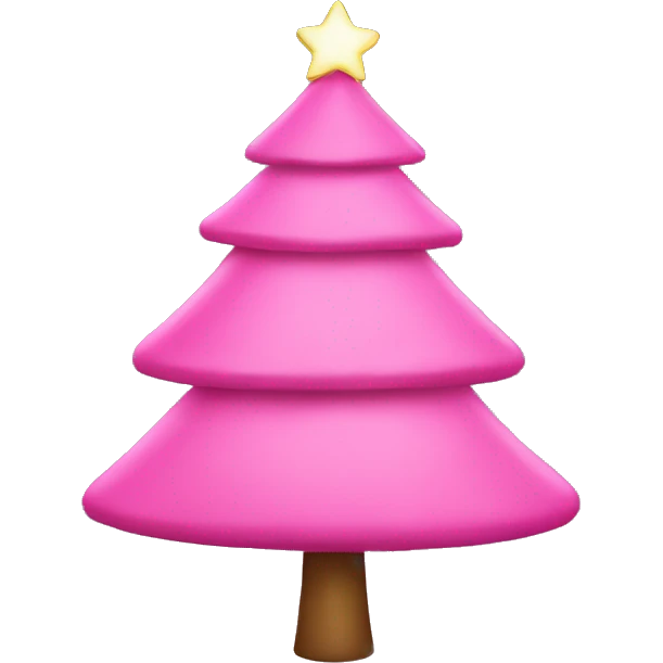 Pink christmas tree emoji
