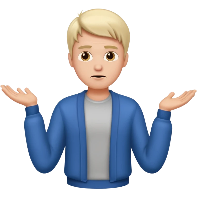 cool confused men person shrug pose emoji