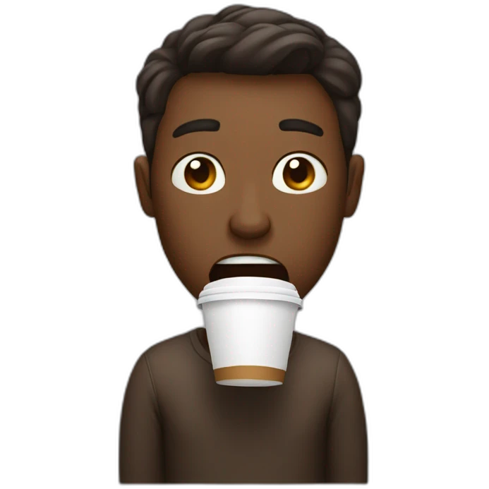 man spitting his coffee emoji