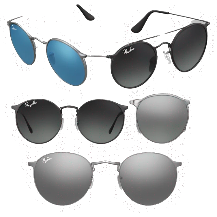ray ban round metal sunglasses emoji