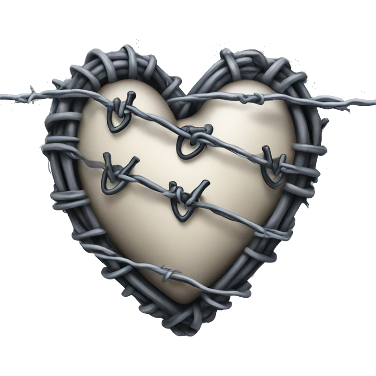 gothic heart with barbed wire emoji