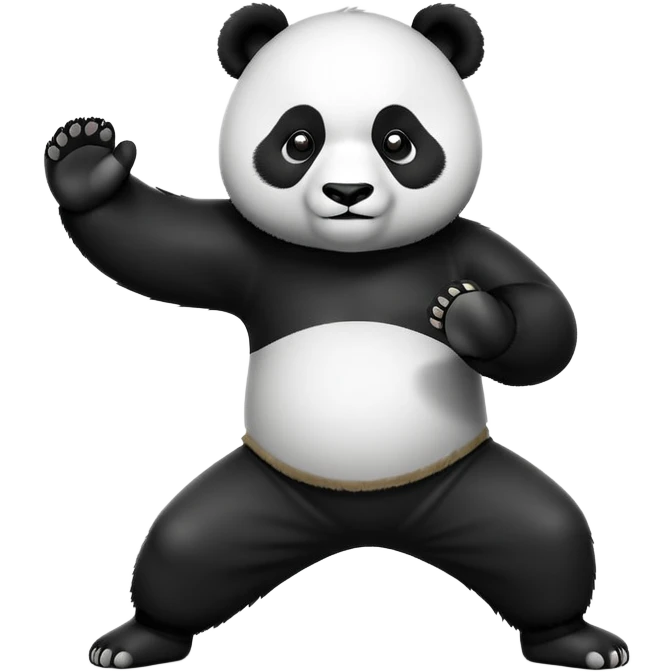 panda doing kung fu emoji