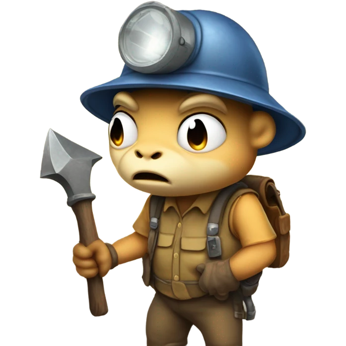 Cave explorer/miner toad from Mario upset emoji