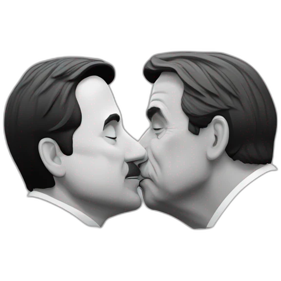 Jair Bolsonaro kissing Luis Inácio Lula da Silva emoji