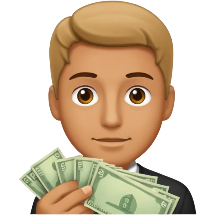 Man holding money  emoji