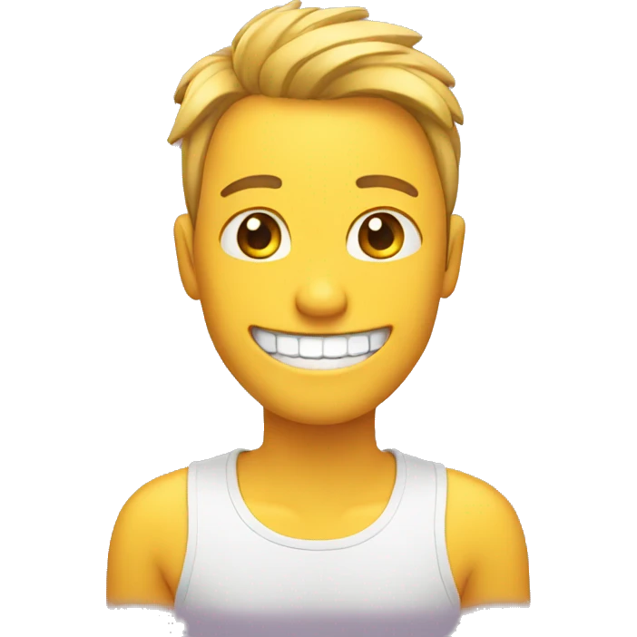 smiling with teeth emoji