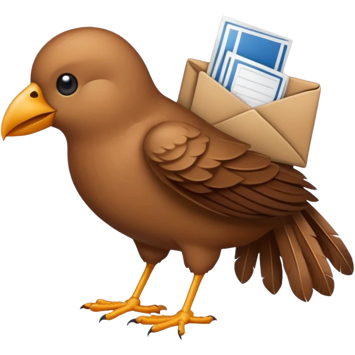 bird with mail bag  emoji