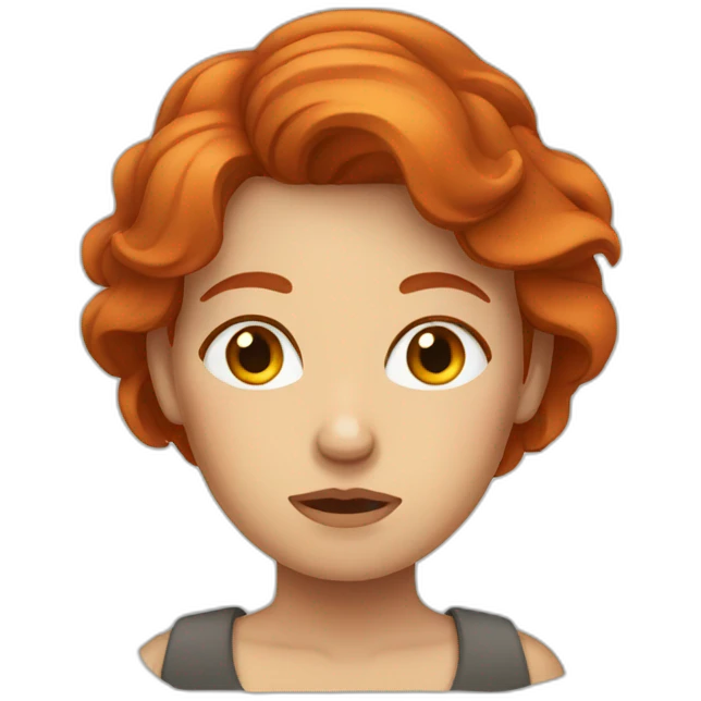 tired redheaded woman emoji