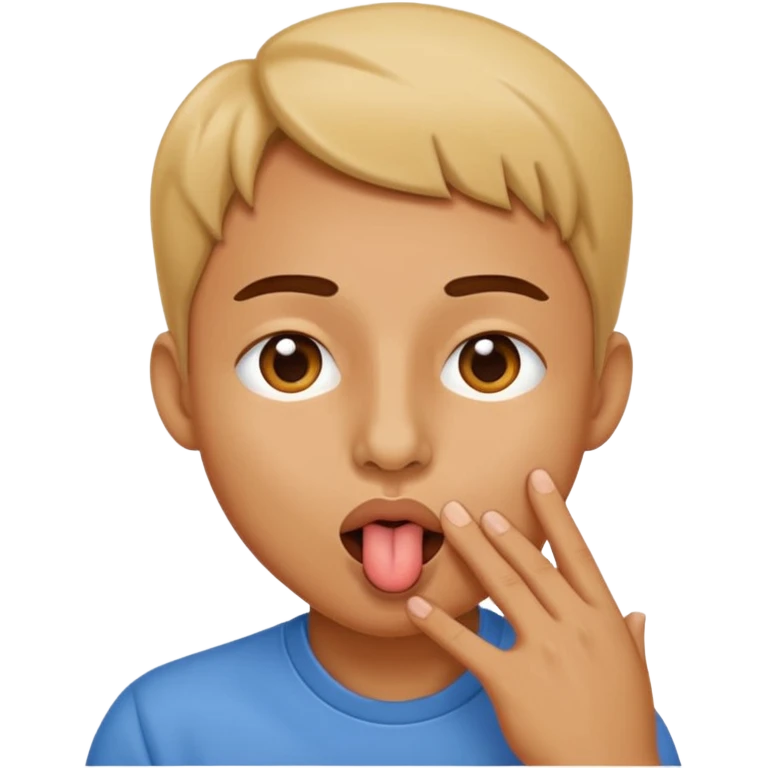 😝 with the tung touching the nose emoji
