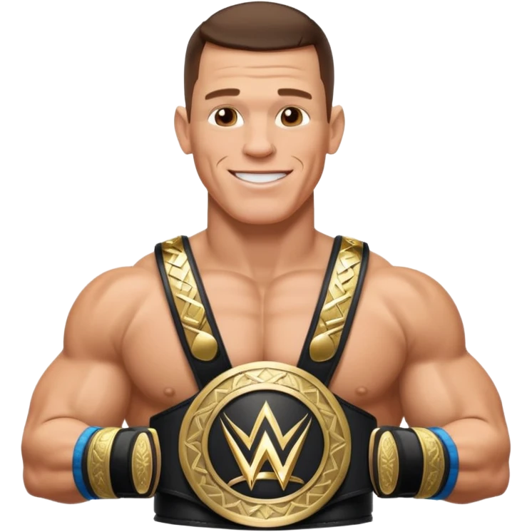 John Cena with wwe championship emoji