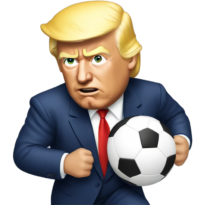 Donald trump playing football emoji