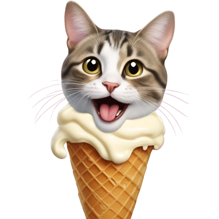 Cat eating ice cream  emoji