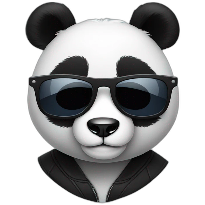 Panda with sharp sunglasses emoji