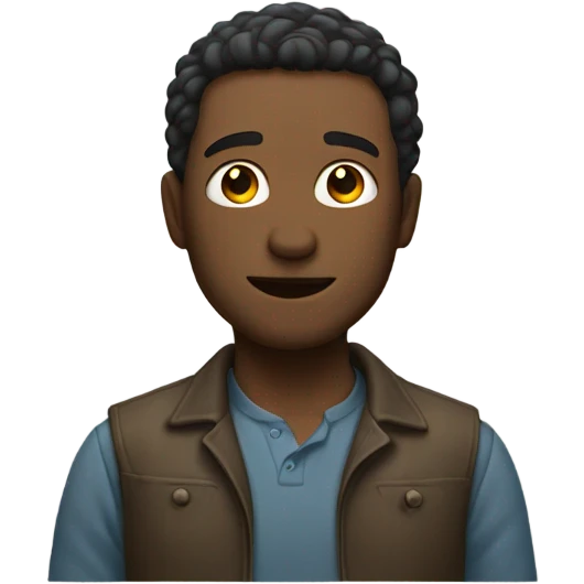 man standing next to  emoji
