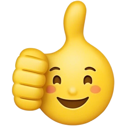 Thumbs up smiley face emoji