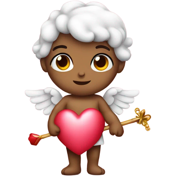 Cupid holding his heart bow emoji