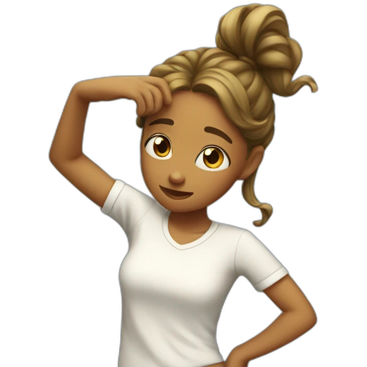 Girl dab emoji