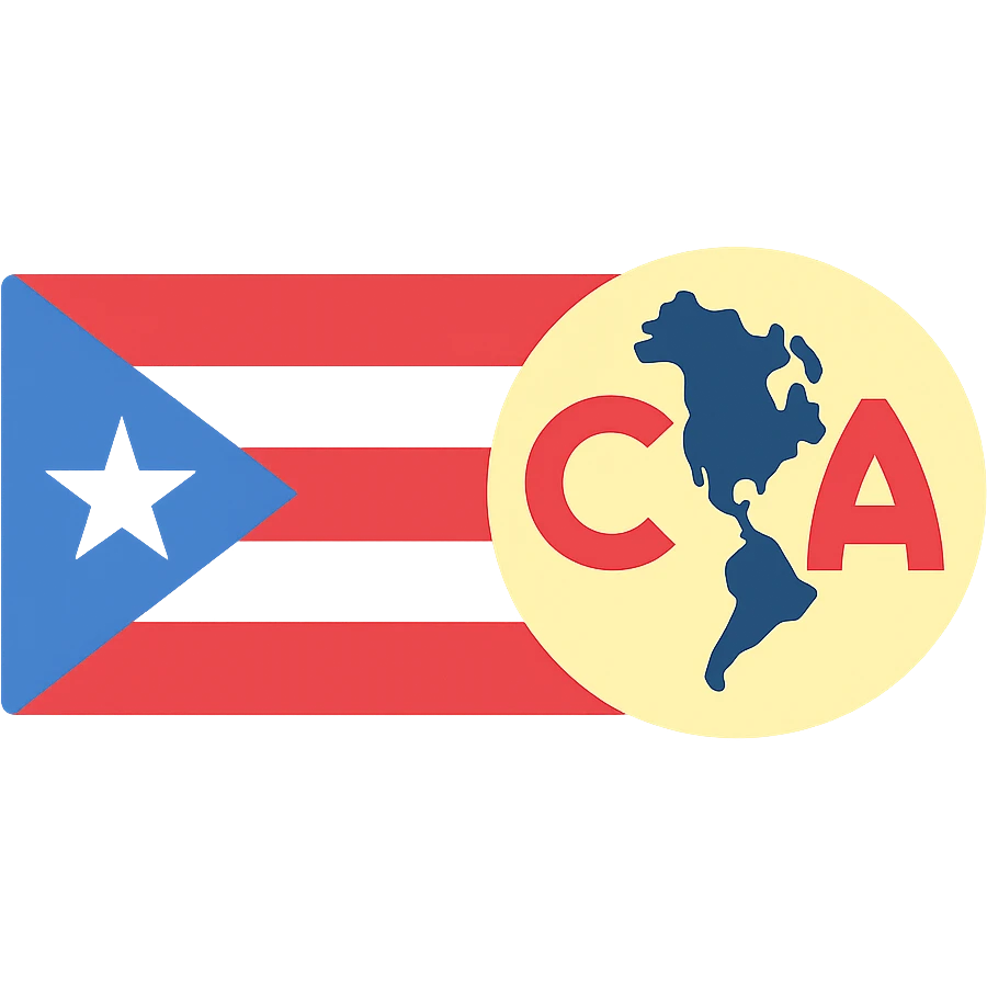 Puerto Rico flag with the logo of Club América emoji