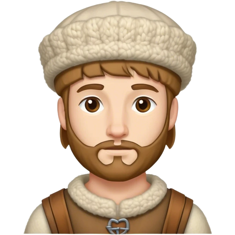 Medieval male workman's cap with thick wool rim emoji