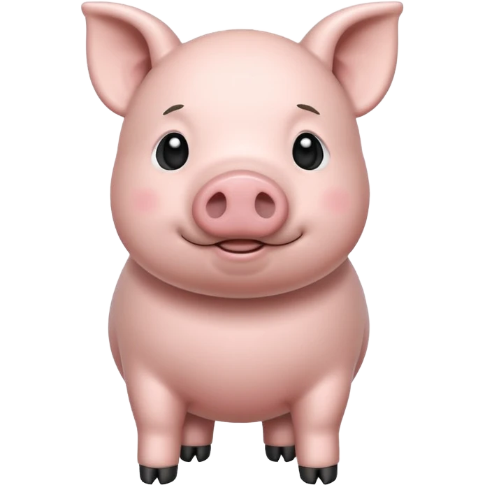 black and white pig emoji full body emoji