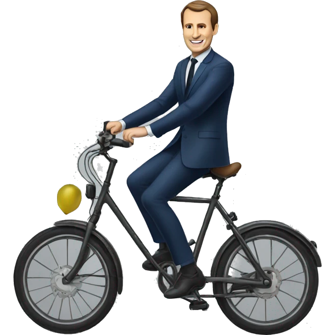 Macron sur vélo emoji