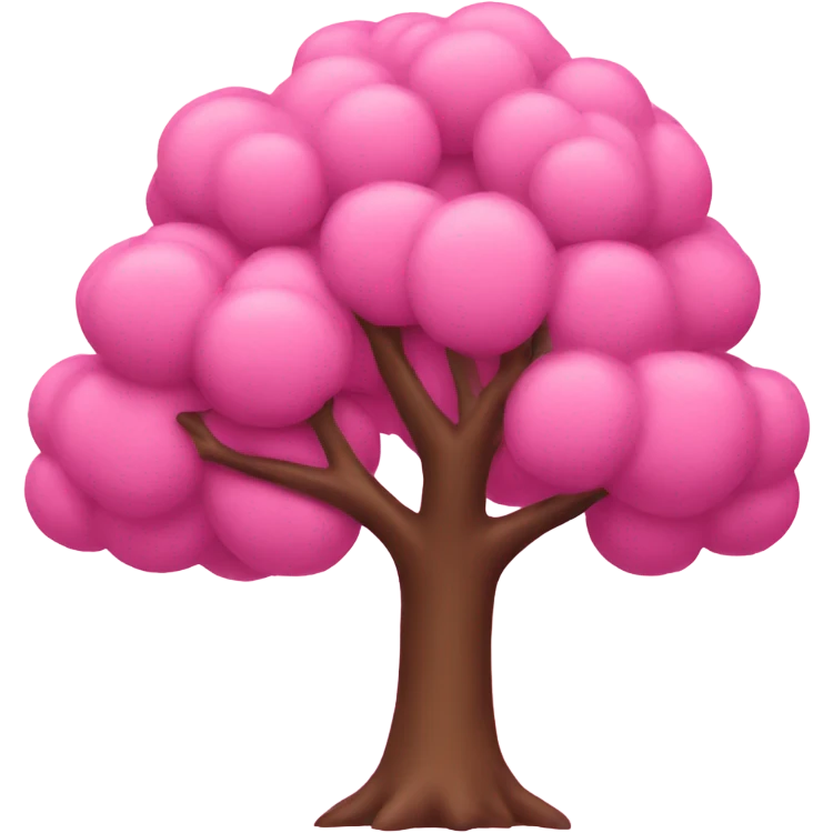 Pink tree emoji