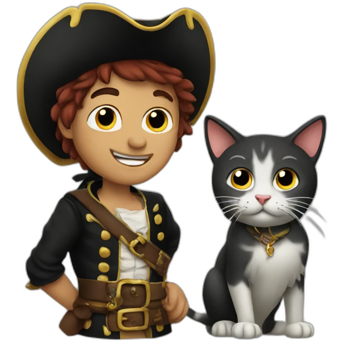 pirate with a cat emoji