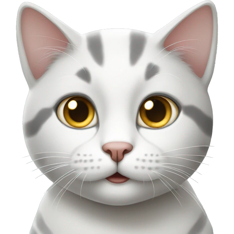 White and gray cat emoji