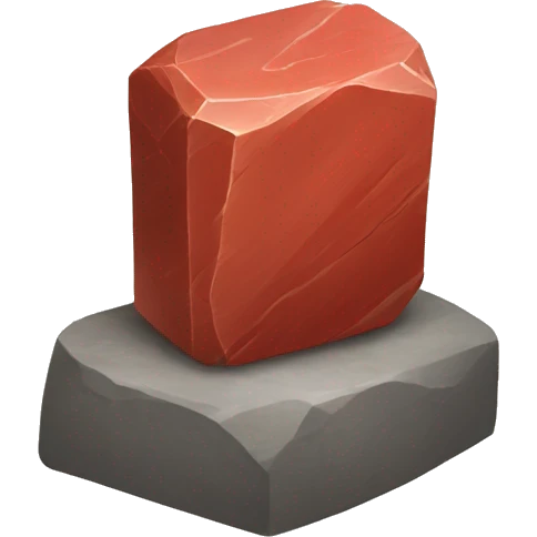 red stone with ticket emoji