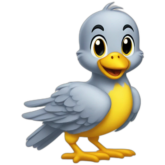 Tweety cartoon in baby looney tunes emoji