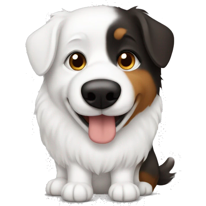 Boy samoyed with brunette dachshund emoji