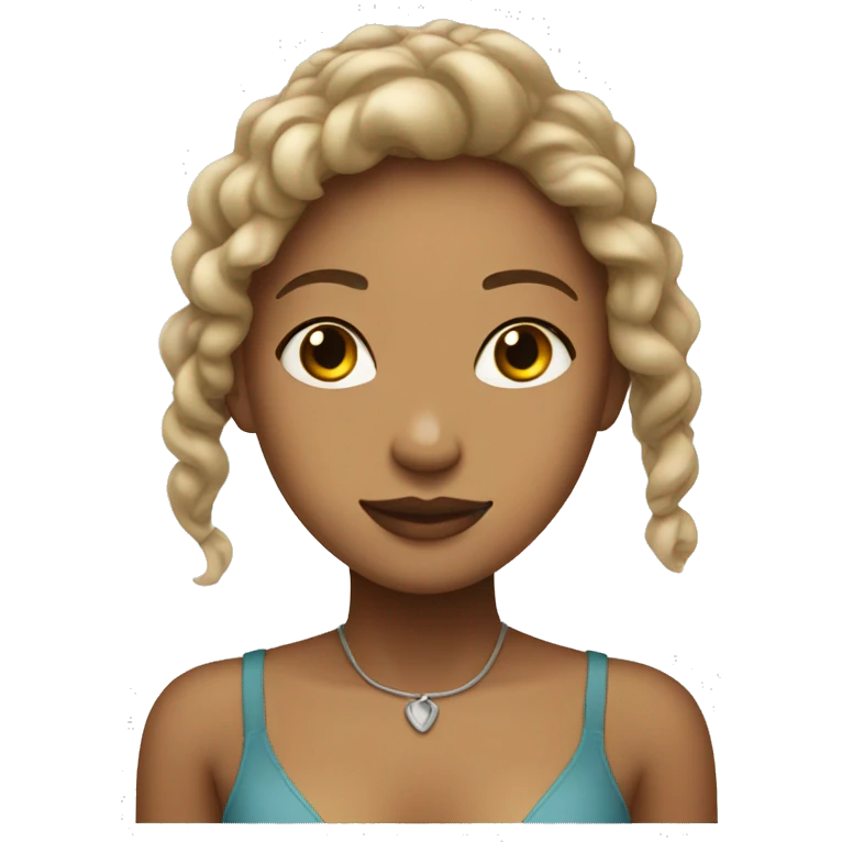 light skin girl with big belly emoji