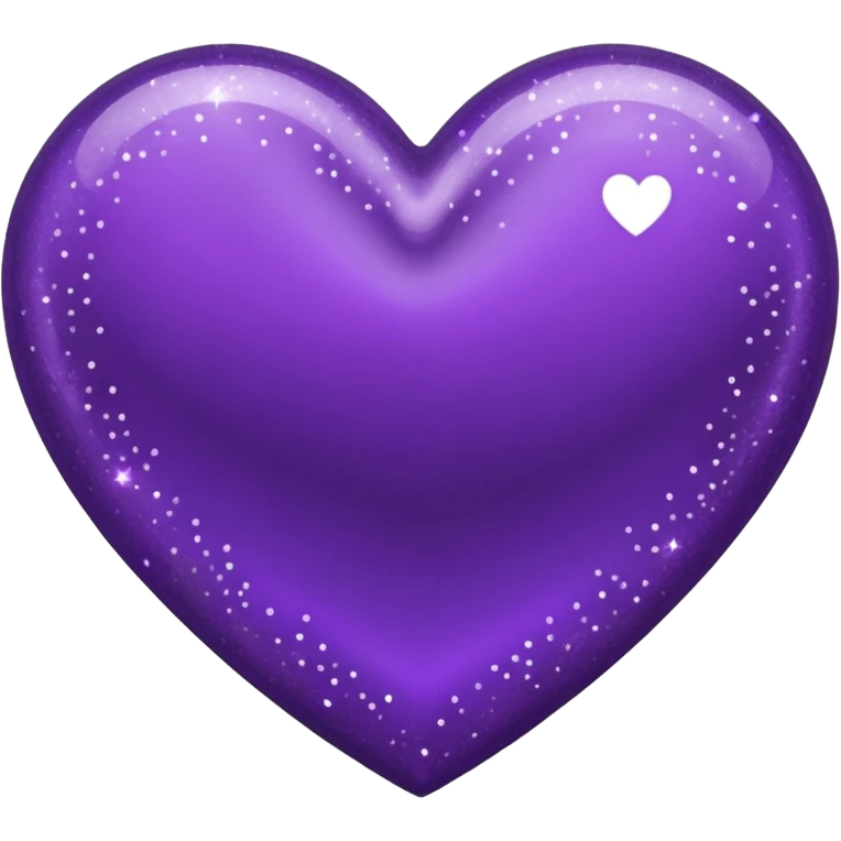 dark purple heart with glitter emoji