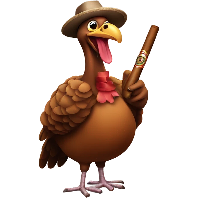 Turkey with a cigar emoji
