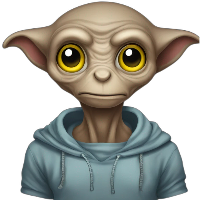 mysterious hooded alien staring emoji